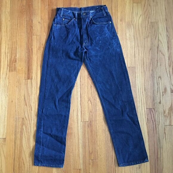 VINTAGE 1980’s Levi’s 505 Orange Tab Dark Wash Jeans | 34 Waist - Picture 3 of 8